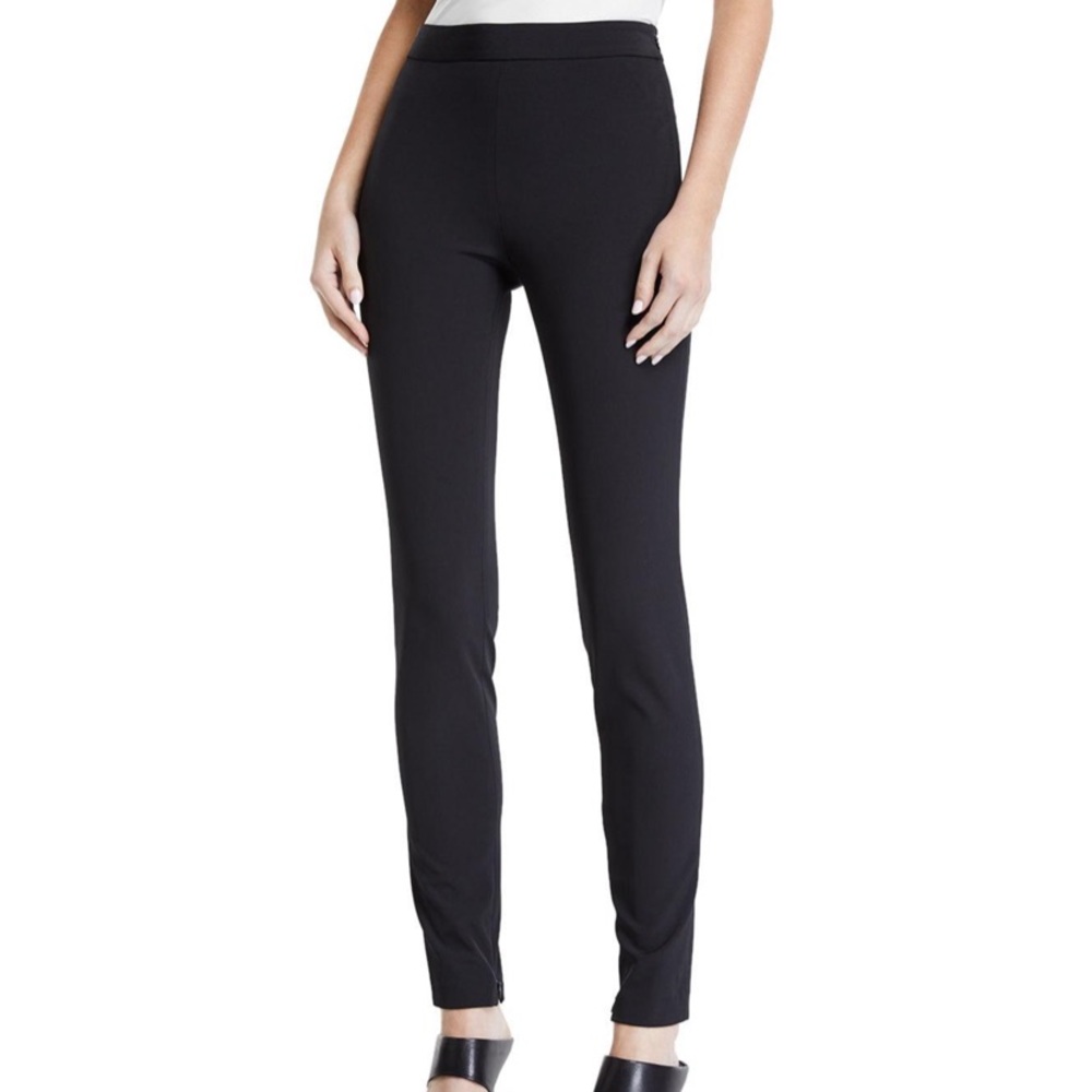 Theory stretch leggings with side and ankle zips
